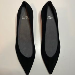 Stuart Weitzman Black Suede Kitten Heel Pumps size 7.5